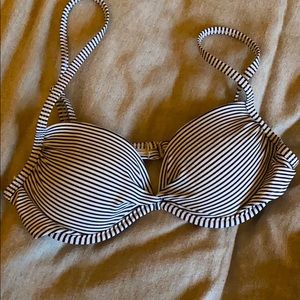 Striped bikini top